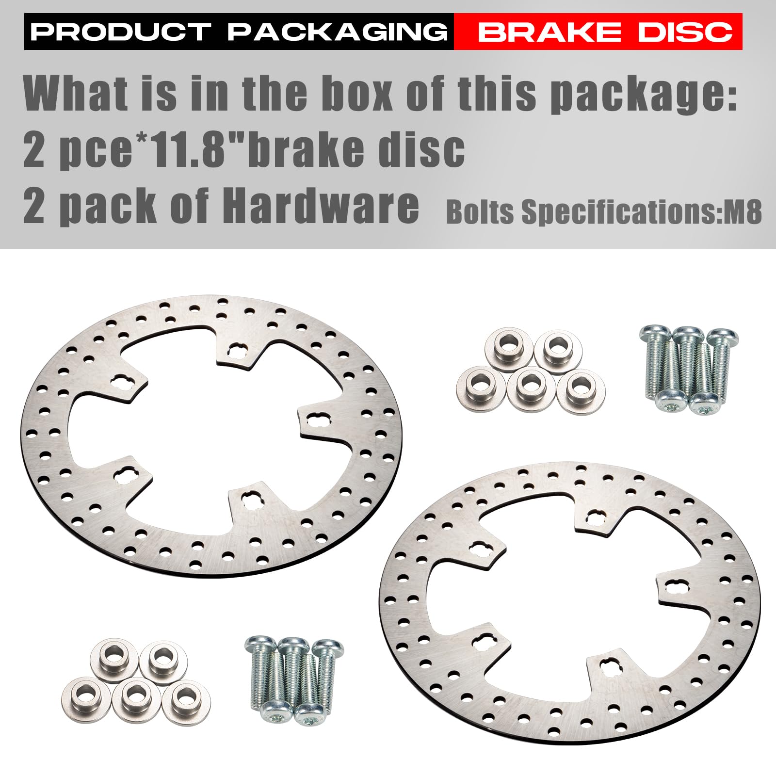 Amazon.com: BLCYANUE 11.8'' 2pcs Front Rotor for Harley